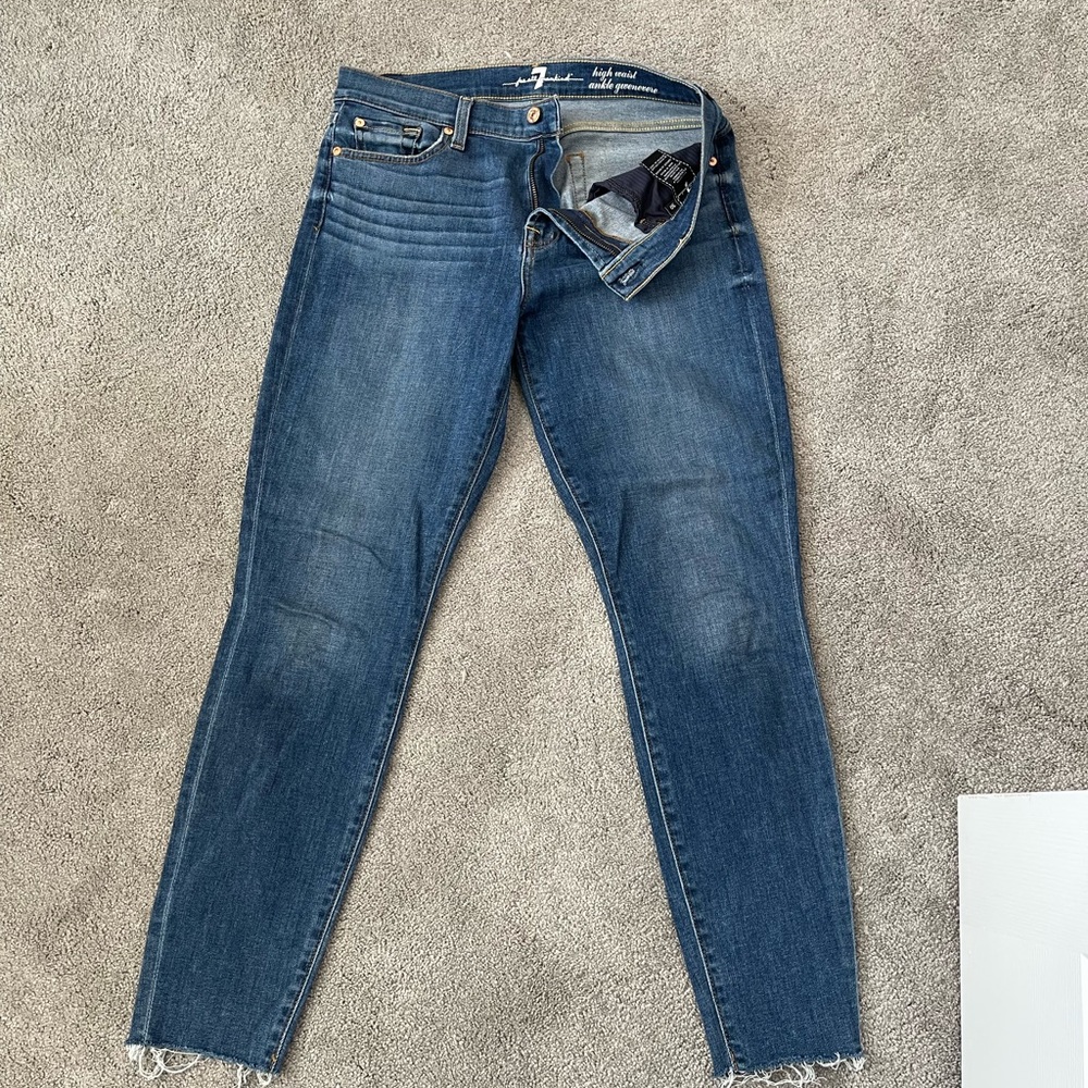 7 for all mankind. High waist ankle guenevere jean